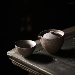 Theewaar Sets Vintage Japanse theepot Keramische ketel Gaiwan Theekopjes Draagbare reiskantoorset