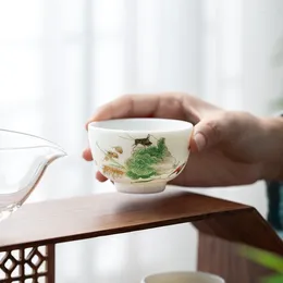 Ensembles de voiles de thé Jade Jade Porcelain Master tasse célibataire unisexe Jian Kiln Personal Special High-Grade Tea Totting