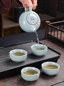 Ensembles de thé Xi Shi Pot théière craquelé glaçure service à thé Supportable Style chinois usage domestique