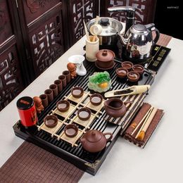 Ensembles de voies de thé Yixing Tea Set Poly Sen Wood Special Offre en gros Four Génération de four électromagnétique