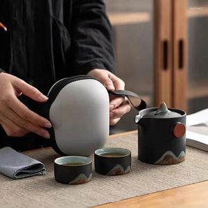 Yuanshan – service à thé rapide, une tasse, deux tasses, service à thé de voyage, théière Portable pour voiture, Gaiwan