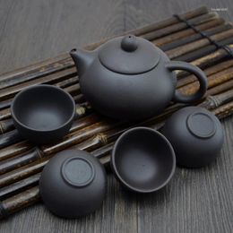 Juegos de teteras Zisha, servicio chino de arcilla púrpura, Set de Tetera, Infusor de té, taza de té hecha a mano