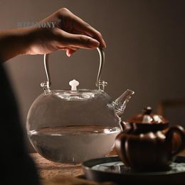 Verre Verre Verre Verre épaissie Térothérapie JapanESSetyle Ta Pot à thé domestique Téle de thé à thé blanc