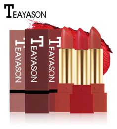 Teayason Brand Waterdichte matte lippenstiftpen voor vrouwen langdurige Batom Dark Red Velvet Balm Rouce A Levre Natural Makeup Lip ST1380510