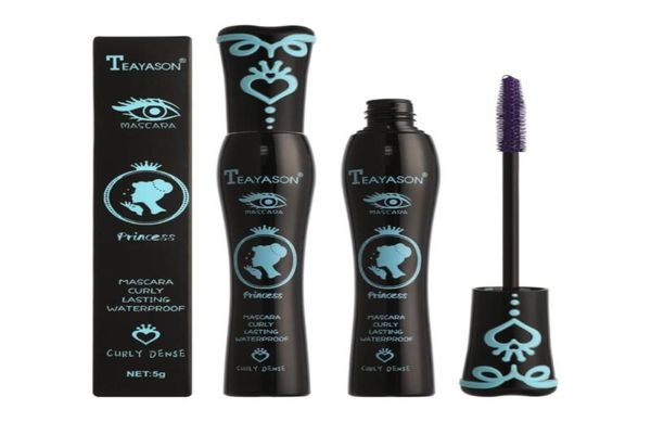 Máscara de pestañas de Color TEAYASON resistente al agua, maquillaje rizado largo y grueso, pestañas no fáciles de difuminar, máscara de pestañas azul, rosa, púrpura, negro y blanco 8995533