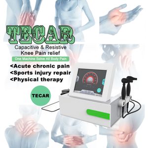 Tecar terapia inteligente 48khz ret cet aparatos de masaje equipo de fisioterapia máquina aparatos para el dolor lesiones deportivas portátil profesional tendinitis monopolar