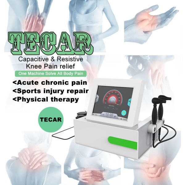 Tecar thérapie intelligente 48khz ret cet gadgets de massage équipement de physiothérapie gadgets de machine pour la douleur blessures sportives portable professionnel tendinite monopolaire