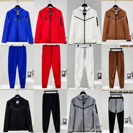 Tech Fleece Designer Mens Femme Pantalons Hommes Full-Zip Sweat à capuche Pantalons de survêtement Windrunner Veste de sport Réfléchissant Taille Cordon Poche Taping Survêtement ewr4432