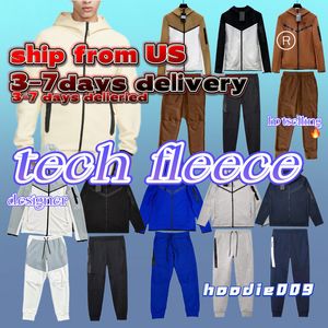 Tech Fleece Designer Mens Woman Pants Men Full-Zip Hoodie Zreingbroek Windrunner Sportkleding Jacket Reflecterend taille Pocket Pocket Taping Tracksuit
