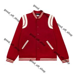 Tech Fleece Jacket Designer Manteau Uniforme Couture À Capuchon YSL Yvess Saint Laurents High Street Couple Hommes Hiphop Classique Rétro Baseball Couleur Casual Yls Yslss Cp 17