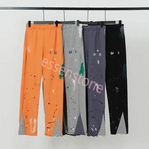 Tech pants Herenjeans Heren afd.broeken Galleryes Joggingbroeken nieuw Gespikkeld Letter Print katoen Dames Paar Los Veelzijdig Casual Recht Herfstbroek US S-2XL