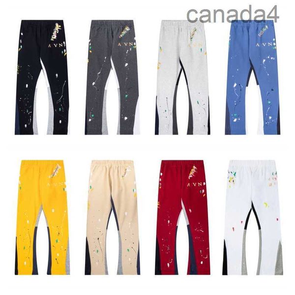 Tech Pants Hommes Jeans Dept Pantalons Gallerrrr Pantalons De Survêtement Nouveau Moucheté Lettre Imprimer Coton Femmes Couple Lâche Polyvalent Casual Droit Automne Us S-xl ECFH 5V8R