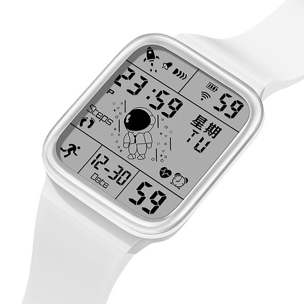 Tech sense – montre d'astronaute Harajuku, haut niveau d'apparence, calendrier LED, pour hommes et femmes, montre électronique de fête pour étudiants