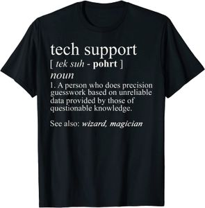 Shirt de définition de support technologique, T-shirt cadeau de nerd Mignon drôle