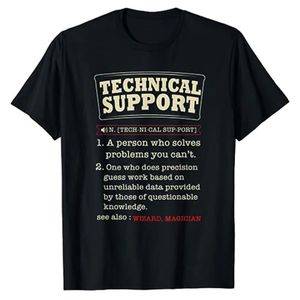 Support technique définition TShirt humour drôle ordinateur Nerd Geek Techie cadeau t-shirts lettres imprimées tenues graphiques haut à manches courtes 240315