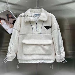 Tech Womens Hoodie Fleece Jackets Half Cardigan Hoodies Simple Casual Pant 23SS Fashion Jacket Streemt Element Femme Vêtements Taille