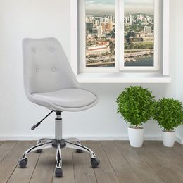 Techni Mobili Chaise de travail sans accoudoirs avec boutons, hauteur réglable, gris