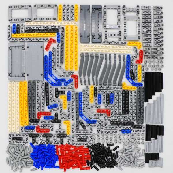 Technic Parts ensembles Briques En Vrac Bras Faisceau Sans Goujon Connecteur D'essieu Camion Grue Pin Panneau Mélange De Graisse MOC Blocs De Construction Jouets pour enfants Q1126