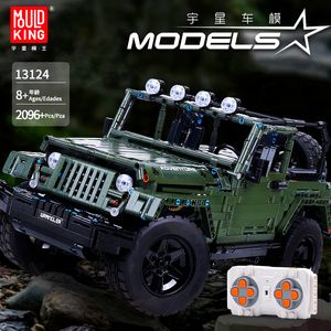 MOC RC Jeeps Wrangler Adventure Off-Road Voertuig Model Bouwstenen Technic Series 13124 2096PCS Assembly Bricks Kinderen Kerstcadeaus Verjaardag Speelgoed voor kinderen