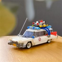 Tech Car City Ghostbustered Ecto-1 Modelo Bloques de construcción MOC Película Vehículo Ladrillos DIY Eon Juguetes para niños 220418