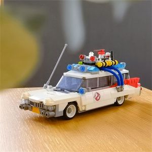 Technique voiture ville Ghostbustered Ecto-1 modèle blocs de construction MOC film véhicule briques bricolage Eon jouets pour enfants 220418