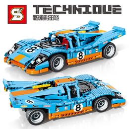 Technische expert Racing Car Building Blocks 1 14 Scale City Super Speed ​​Vehicle Model Bricks Children Kids Toys Gifts 220715