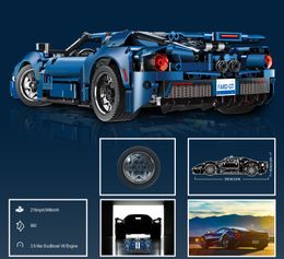 Technische Racewagen Blok Ford GT Supercar 1:12 Voertuig Model 1466 PCS Bouwstenen Bakstenen Speelgoed Kids Gift Set Compatibel met