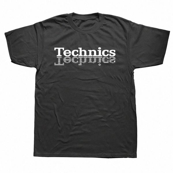 Technics-camisetas de Hip Hop eléctricas para Dj, tocadiscos, casa de música, ropa de calle con imágenes, regalos de cumpleaños de manga corta, camiseta A651 #