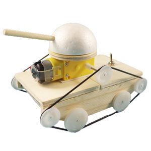 Technologie Kleine DIY Handgemaakte materiaaltas Kleine Uitvinding Tank Auto Basisschool Boy Electric Experimental Toys Science