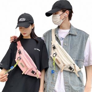 Techwear Hip Hop Multifuncti Chest Bag Hommes Femmes Harajuku Casual Sport Sac à bandoulière étanche Rose Orange Cyclisme Fanny Pack 64oU #
