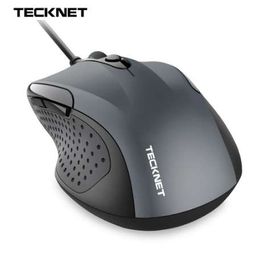 TeckNet Mouse Pro S2 souris filaire USB haute Performance 6 boutons 2000DPI Gamer souris d'ordinateur souris ergonomique avec câble de bureau