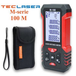 TECLASER Télémètre laser Télémètre laser 40-100M Télémètre à bande numérique Trena Metro Device Outils de ruban à mesurer laser 210719