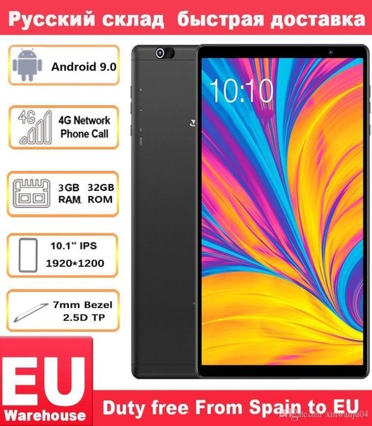 Teclast P10HD 4G tablettes d'appel téléphonique Octa Core 101 pouces IPS 19201200 3GB RAM 32GB ROM SC9863A GPS Android 90 6000mAh tablette PC1063681