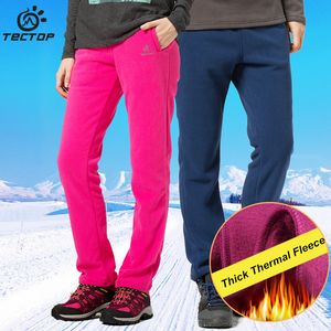 Tectop Automne et hiver épais polaire pantalon sport polaire tissu coupe-vent thermique plus taille hommes et femmes pantalons 201016