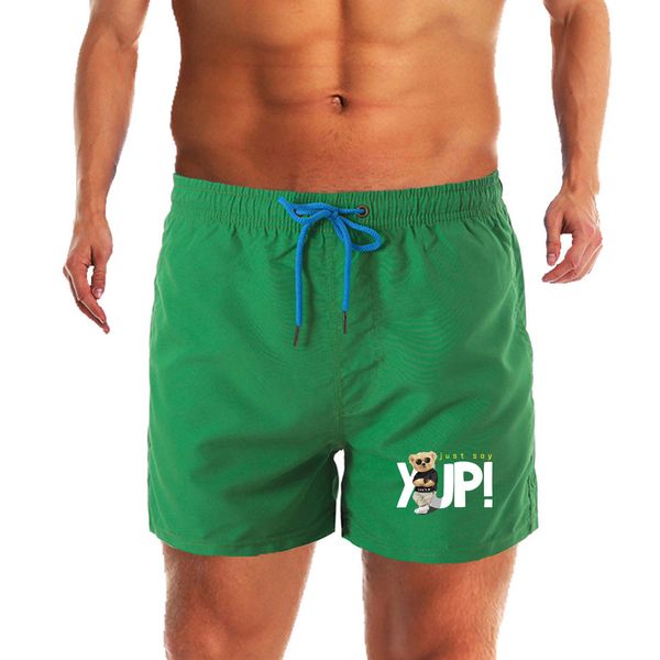 Pantalones cortos de playa de oso de peluche de secado rápido para hombre Siwmwear Board Briefs 2023 nuevos bañadores de verano caliente deporte gimnasio pantalones cortos para correr playa masculina