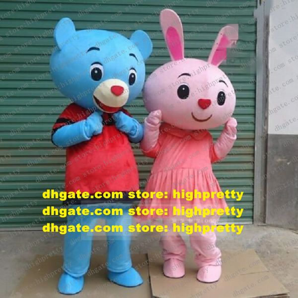 Teddy Bear Rabbit Mascot Costume Adult Cartoon Characon Tesitiy Tapid Commémore Souvenir Grand Bodog Casino ZZ7629