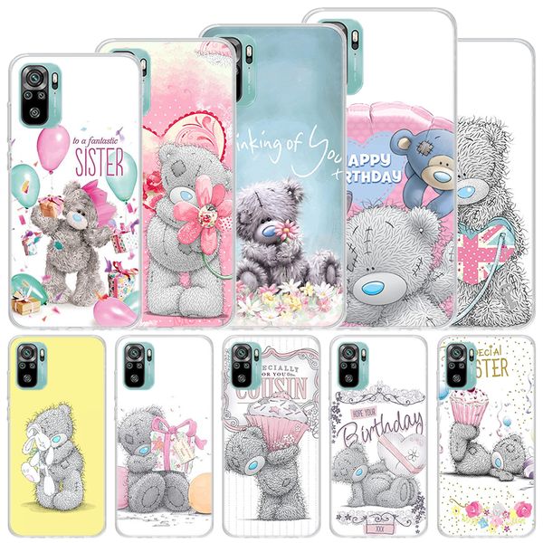 Teddy Me to You Bear Soft Case pour Xiaomi Redmi Note 11S 10S 12 11 10 COUVERTURE TÉLÉPHON