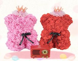 Teddy Rose Bear Artificial Flower Rose of Bear Christmas Decoration for Home Valentines Women Gifts5011151
