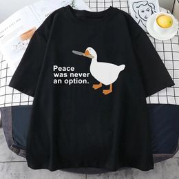 Tee Clothes vintage oneck Plus taille tshirt Peace n'a jamais été une option kawaii drôle imprimé femme t-shirt cool street tshirt soft 240412