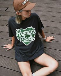 Tee t shirts korte mouw Human Made Made Men's Plus T-stukjes hart bedrukte T-shirt top