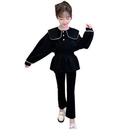 Teen Girls Vêtements Robe + Pantalon Costume Pour Printemps Automne Vêtements Casual Style Survêtement Enfants 6 8 10 12 14 210527