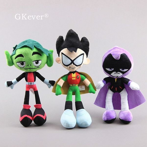 Teen Titans Raven Jouets en peluche Robin Beast Boy Poupées en peluche Kids Gift Hero Toys 30 cm Kids Gift 201204
