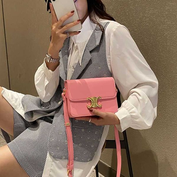 Triunfos adolescentes Bolsa de diseñador Cuero de lujo Hong Kong Mujeres genuinas 2024 Verano Nuevo Triumphal Arch Box Tofu Light Small Square Crossbody