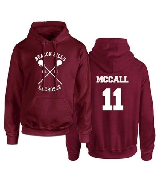 Teen Wolf Sweatshirts Hommes Femmes Casual Rouge Chaud Pull Stilinski Lahey McCall Imprimé Pulls À Capuche Pour Hommes Hip Hop Streetwear Vêtements 204412062