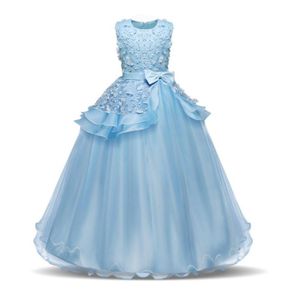 Robes adolescentes pour fille 10 12 14 ans d'anniversaire de la robe de bal fantaisie fleur mariage princesse fête robe pour enfants t2001079192142