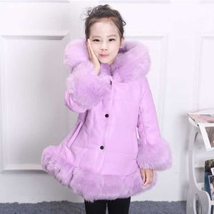 Chaqueta para niñas adolescentes Otoño Invierno chaqueta para niñas abrigo de piel niños chaqueta de cuero niños prendas de vestir exteriores piel + ropa de cuero TZ424 H0909