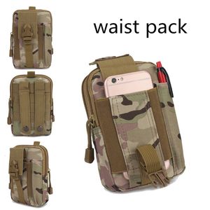 Sacs de plein air pour adolescents, sac de taille militaire CS pour garçons et filles, poche pour téléphone adulte, hommes et femmes, sport, Cosplay, Camouflage militaire