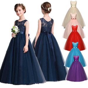 Adolescente Filles Princesse Robe Pour Enfants Fête De Mariage Demoiselle D'honneur Dentelle Robe Rouge Enfant Anniversaire Soirée Pageant Robe De Bal 14 Ans Q0716