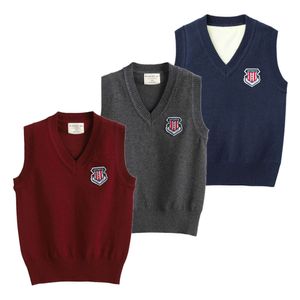 Tiener trui vesten schooluniform outfits grote kinderen meisjes pullover gebreide kinderen voor kinderen in de vestkleding l2405