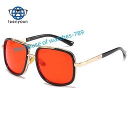 Teenyoun Cool carré Style pilote Rivets Ditaeds lunettes De soleil femmes teinte dégradé marque Design lunettes De soleil Oculos De Sol UV400
